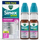 Vicks Sinex Severo Pulverização nasal, Hidratação Ultra Fine Mist com Aloe, Medicina descongestionante, Alívio de Nariz Recheado Devido a Frio ou Alergia, Congestão nasal e alívio da pressão sinusal, 265 Sprays x 2