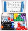 Modelo Molecular Modelo Molecular de Química Orgânica Swpeet 240 Pcs Kit de Estudante e Professor, Modelo Molecular de Química Conjunto de Estudantes e Professores - 86 Átomos e 153 Ligações e 1 Ferramenta de Remoção de Link Curto