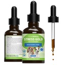 Pet bem-estar Stress Gold para cães - Vet-Formulated Situação Canine Stress Support - Viagens de carro de ação rápida, Tempestades, Vet visitas - Holistic Dog Herbal Blend - Suporte líquido 2 oz (59ml)