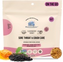 MommaBear Orgânicos Artesanato Crianças Tosse Lollipops – Alívio natural da garganta dolorida & Cough Drop Suckers para crianças 3+ – Elderberry Bits, mel & sabores orgânicos – apertado selado para frescura, 5pc