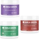 Amla Powder, Green Tea Superfood Supplement with Elderberry & Indian Gooseberries & Hibiscus, Orgânico, Vegan, 30 Servings