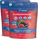 FundAminos Organic EAA Powder Blend □ Aminos essenciais baseados em plantas para Vitalidade diária, Envelhecimento Saudável & Nutrição Equilibrada