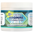 Creme de circulação de arginina 4 oz - mentol, L Arginina & L Loção de citrulina - Suporta Perna saudável e fluxo de sangue corporal - Produtos de toda a família