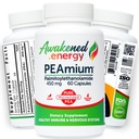 Palmitoiletanolamida 450mg Conforto Mobilidade Nervos Cognitivo & Imune Suporte - Micronizado Alta Absorção - Todos Natural Pea - EUA Made - Sem aditivos ou Excipientes - 60 Cápsulas Vegan Suplemento