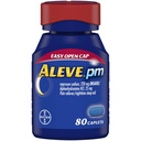 Aleve PM Caplets, Ajuda ao sono de ação rápida e alívio da dor para dores de cabeça, dores musculares, Não-Habit formando 220 mg Naproxeno Sódio e 25 mg Difenidramina HCl Cápsulas, 80 contagem