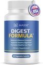 MASSE' Digest Formula Suplemento Enzima Boost Cápsulas - Fórmula avançada para Saúde Digestiva & Gut Flora Suporte - Suplemento Enzima Natural Orgânica para Cuidado Digestivo e Overgrowth- 60 Contagem