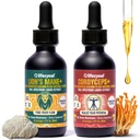 Life Cykel Cordyceps +Lion's Mane Extract Performance Pack - Suplemento de cogumelos orgânicos para energia, foco e clareza mental - EUA Made, Pure & Potent Mushroom Liquid Drops para adultos