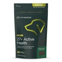 VetriScience 27+ Saúde ativa mastiga, Canine Plus Multivitamin diário para filhotes e cães adultos, vitaminas equilibradas, minerais e antioxidantes, saúde e bem-estar, Veggie, 30 Conde