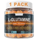 L-Glutamina 1000mg Gummies para Mulheres & Homens com Beta-Alanine, BCAAs, Glicinato de Magnésio, Potássio & Ashwagandha