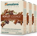 Himalaya Koflet Lozenges, Vanilla Chai Flavor, Natural Herbal Cough Drop para alívio quente e conforto calmante, 130 mg, 20 Lozenges, 3 Pack