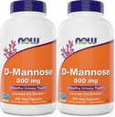 Agora D-Mannose 500 mg, 300 Cápsulas (Pacote de 2) - Vegan Não OGM Suplemento para Mulheres e Homens - Suporta saudável trato urinário, Limpa a bexiga