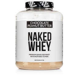 Whey Chocolate Peanut Butter Grass Fed Whey Protein Powder, No GMO, No Soy, and Gluten Free, Ajuda Crescimento e Recuperação - 52 Servings