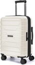 Bagagem 22x14x9 Airline Aprovado com Rodas Spinner,Lightweight 20 Inch Bagagem com TSA Lock,Expansível Shell Difícil Carregar Malas para Homens Mulheres,Branco