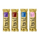 David, barra de proteínas, pacote de amostras, pacote de variedades, pacote de 4 barras de proteínas        . 28g de proteína . 150 calorias . . 0g de açúcar - alta proteína, baixo carbono, Gluten Free Protein Bar