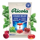 Ricola Max Suíço Garganta de Cereja Care Grande Bolsa □ Tosse Supressant Drops □ Centro Líquido de Ação Dupla
