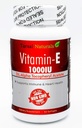 Vitamina E 1000 UI 50 Cápsulas de Softgel Suporte Natural sobre toda a saúde Energia Saúde Atividade física Made in USA Gluten Free FDA Registered Facility cGMP Non GMO