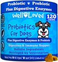 Probióticos para cães, Dog Probióticos, Made in USA, Vet Desenvolvido para Gut Health, Levedura Balance, Pele Comichão, Diarréia & Alívio de Gás, Mastiga com Prebiótico & Enzimas Digestivas, Suporte Digestivo