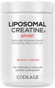 Codeage Creatina lipossomal Suplemento mono-hidratado, Creatina pura 2500mg - 3 Meses Abastecimento, Micronizado, Músculos de Creatina Nutrição Desportiva e Atletas, Não-GMO - 360 Cápsulas