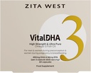 Zita West Vital DHA – DHA pré-natal e EPA com zinco para fertilidade, gravidez e amamentação – Omega 3 para desenvolvimento cerebral – 60 Cápsulas (1 Mês de Abastecimento)