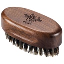 BFWood Pincel de barba de viagem pequena - Bristles de javali natural com madeira de noz preta