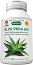 ANDREW LESSMAN Aloe Vera 200-60 Cápsulas - Fornece 200:1 Ultra-concentrado de Aloe Vera, Apoio calmante para estômago e sistema digestivo, Sem aditivos, Cápsulas pequenas fáceis de engolir