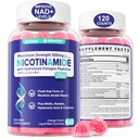 2 Embalagem - Nicotinamida 500mg Gummies, NAD+ Suplemento para Mulheres e Homens w/ Colágeno Peptídeos, (Niacina Livre de Flush) Vitamina B3 Niacinamida para Anti- Envelhecimento, NAD+ Níveis, Longevidade, Foco & Cérebro, Açúcar Livre