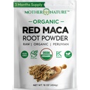 Orgânico, Raw Peruano Red Maca Root Powder – Premium USDA Certificado, Equilíbrio Hormônio para Mulheres, Energia Natural, Apoio ao humor, Não-GMO, Vegan Superfood, 16 onças