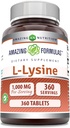 Fórmulas surpreendentes L-Lysine 1000 Mg 360 Comprimidos