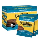 Honey Stinger Organic Gluten Free Cookies & Cream Waffle, Energy Stroopwafel for Exercise, Endurance and Performance, Sports Nutrition for Home & Gym, Pré & Durante o treino, 16 Waffles, 16.96 Ounce