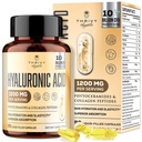 19-em-1 Cápsulas de Ácido Hialurônico - Ácido Hiluranico 1200 mg, com Colágeno Peptídeos, Vitamina C, Fitoceramidas - para a pele, olhos, gastrointestinal, Apoio ósseo (1 embalagem)