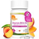 Zahler - Vitamina D3 & K2 Chewable Supplement (90 Count) - Kosher K2 D3 Vitamina 5000 UI Delicious Chew Tablet - Vitamina D & K2 para Absorção de Cálcio, Densidade óssea e Suporte Imune