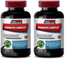 Digestão Saudável - Probiotic Advanced Blended Complex for Digestive System - Probiótico Bacillus, Suplementos Digestivos, bifidobacterium lactis, probiótico Multi Enzyme Digestive Formula, 2B 120 Caps