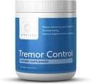 Simplesa Tremor Control, L-Arginina Alpha-Ketoglutarato Suplemento, Inclui GABA, Ubiquinol, e Niacin, 360g AAKG em pó Suplemento, Suporta Tremor Controle e Saúde Muscular