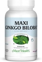Maxi Health Ginkgo Biloba - Fórmula Cérebro e Circulação - 90 Cápsulas - Kosher (QGB)