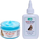 Blue Butter Hot Spot Treteatment Creme 4 onças para cães e infecções do ouvido Tratamento gotas 2 onças para cães