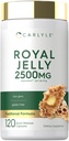 Carlyle Royal Jelly Capsule 2500mg Contagem de 120 Não-GMO e Fórmula Glúten Grátis