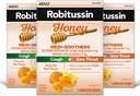 Robitussin Medi-Soothers Honey Lemon Throat Lozenges, Long-Lasting Tosse + Alívio doloroso da garganta - 48 Count (3 x 16ct Packs)