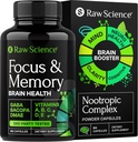 Nootrópicos Suplementos Cerebrais para Memória e Foco com Huperzina A, Fosfatidilserina, DMAE - Apoio à Saúde Cerebral: GABA, Colina, DHA, Bacopa Monnieri, Suplemento de Memória para Suporte Cérebro, 60 Cápsulas