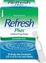Refresque mais gotas lubrificantes dos olhos, Conservative Free, recipiente de uso único, 30 contagem