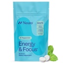 NeuroGum Energia & Focus Mints (90 Count Bag, Peppermint) + L-Teanina + Vitamina B12 & B6 □ Açúcar Free Nootropic Cognitive Brain Performance Supplement
