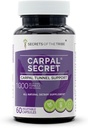 Segredos da tribo - Carpal Secret, Suporte do Túnel Carpal, Mistura de Suplementos de Ervas (60 Cápsulas)