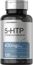 Horbäach 5HTP 400mg Cápsulas □ 120 Contagem □ Suplemento de dosagem extra