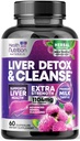 Fígado Gentil Cleanse Detox & Repair Formula - Suplemento de suporte de fígado avançado com cardo de leite de silymarin, raiz de dente de leão, extrato de alcachofra, alcaçuz, colina, & beterraba - 60 cápsulas de legumes