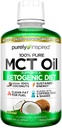 Óleo de MCT (Puramente Inspirado Puro Óleo de MCT Keto) Fonte de óleo de coco, não-GMO (Suporta Keto & Paleo Diets) Misturas com café, chá e batidos (Oil MCT para energia sustentada)