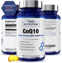 1MD Nutrition CoQ10 - para Saúde do Coração e Produção de Energia Celular - Suplemento de Saúde para Homens e Mulheres - Coenzima Q10 Softgel - 60 dias