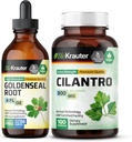 BIO KRAUTER Tintura de Goldenseal 4 Fl. Oz. & Cilantro 100 Cápsulas