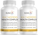 4-em-1 Suplemento de equilíbrio hormonal feminino □ Rosehip, Pueraria & Evening Primrose com Soy Isoflavonas □ Ciclo Menstrual, Menopausa, Nível de energia & Suporte à pele saudável 120 Cápsulas Vegan