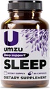UMZU Suplementos de suporte ao sono de magnésio com GABA e L-Teanina, Relaxamento Corporal Completo e Suporte ao Humor, Fórmula Não Melatonina - 180 Cápsulas