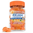 Zicam Cold Remedy Zinco gotas de frutas medicadas, Laranja Ultimate, 25 contagem (Pacote de 1)