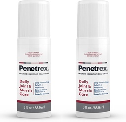 Terapia articular e muscular Penetrex - Gel calmante para costas, pescoço, mãos, pés - Esfregadura Corpo inteiro Premium com Arnica, Vitamina B6 e HSH - 3 onças Roll On Gel (2-Pack)
